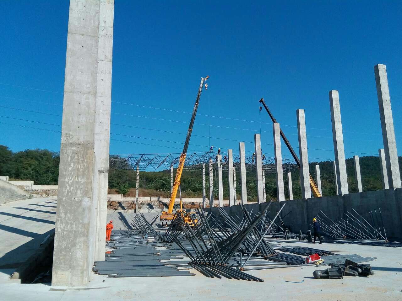 胶州威海搅拌站网架